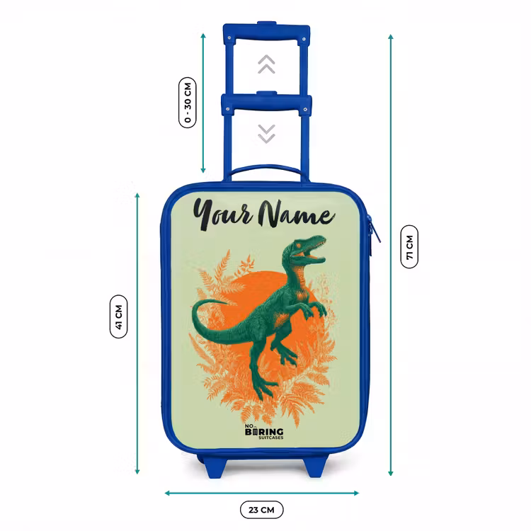 Dino - Natuur - Groen Kinderkoffer - Blauw klein -productfoto_formaten