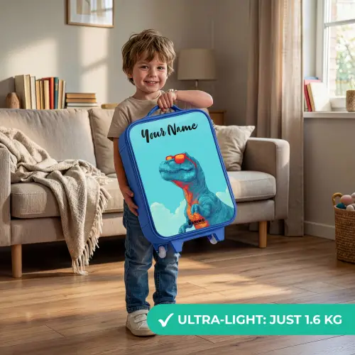 Dino - Zonnebril - Blauw Kinderkoffer - Blauw klein -sfeer2_EN
