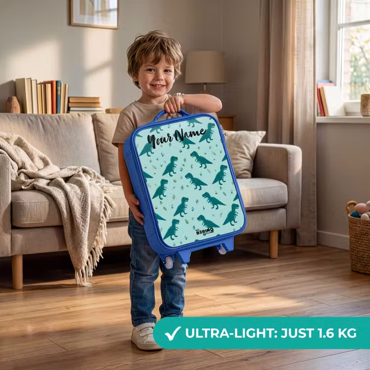 Dinos - Patroon - Groen Kinderkoffer - Blauw klein -sfeer2_EN