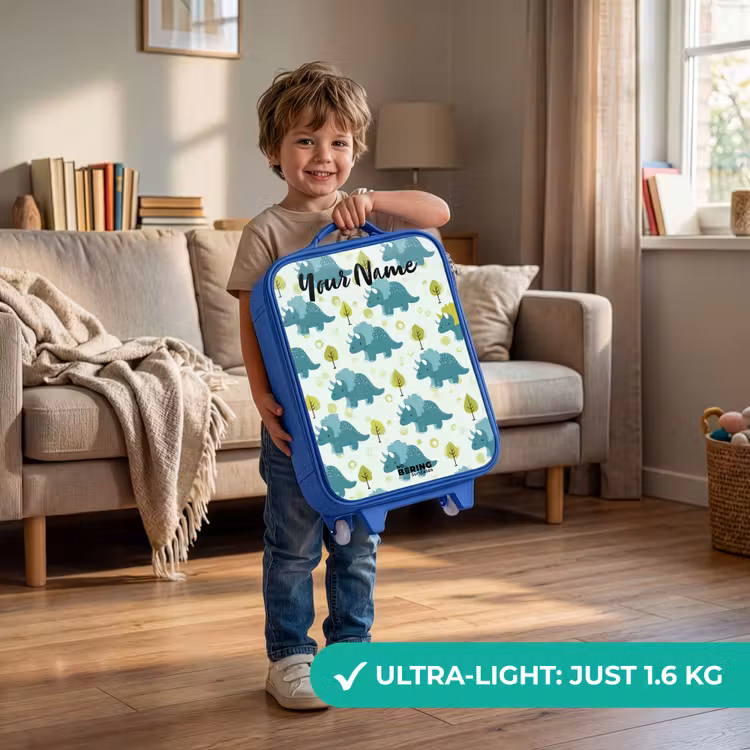 Dinos - Patroon - Natuur Kinderkoffer - Blauw klein -sfeer2_EN