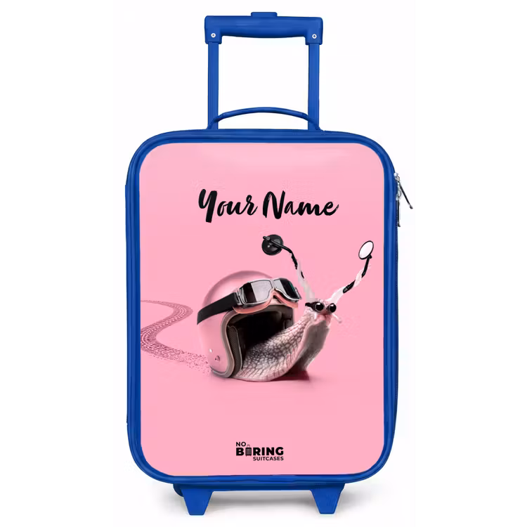 Escar-Go - Roze Kinderkoffer - Blauw klein -zz3dotto