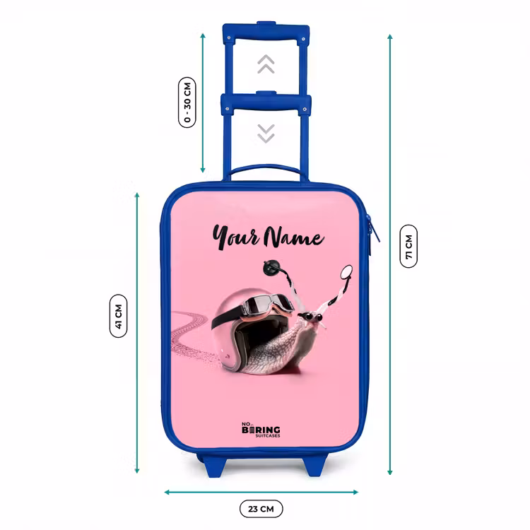 Escar-Go - Roze Kinderkoffer - Blauw klein -productfoto_formaten