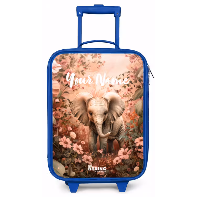Flora flapoor Kinderkoffer - Blauw klein -zz3dotto