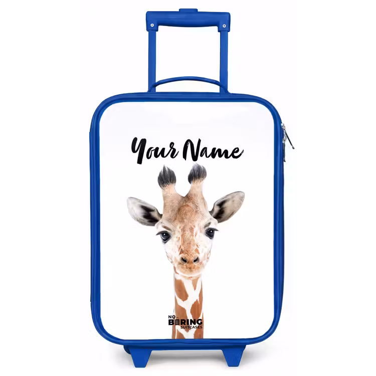Gerrie Giraffe Kinderkoffer - Blauw klein -zz3dotto