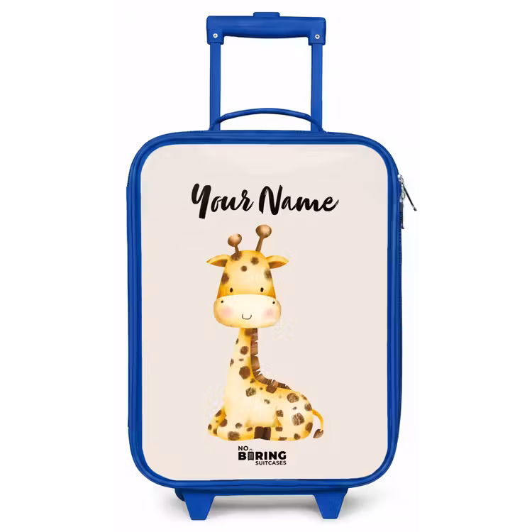 Gigi Giraffe Kinderkoffer - Blauw klein -zz3dotto