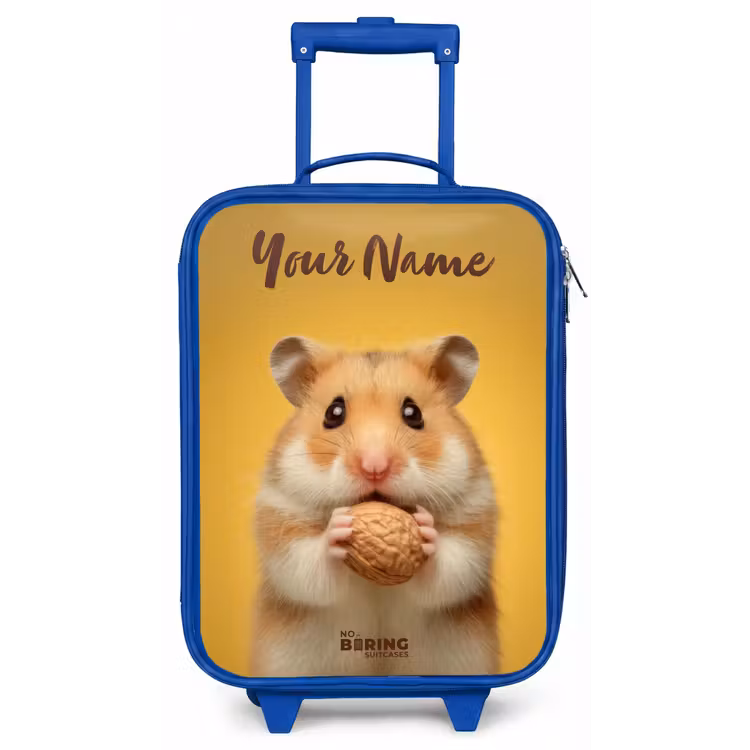 Hamster - Walnoot - Dier Kinderkoffer - Blauw klein -zz3dotto