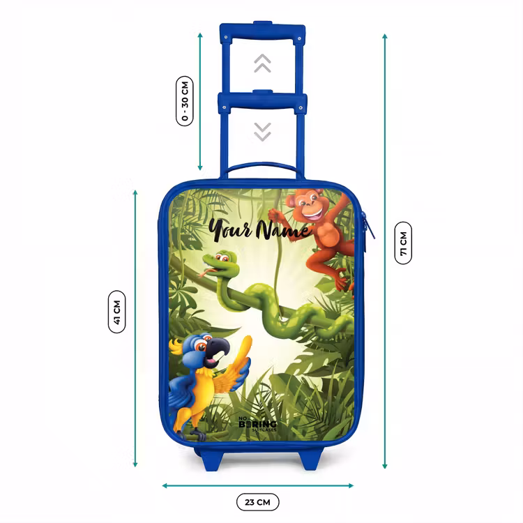 Jolige jungle Kinderkoffer - Blauw klein -productfoto_formaten