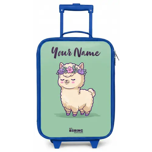 Kawai - Alpaca - Groen Kinderkoffer - Blauw klein -zz3dotto