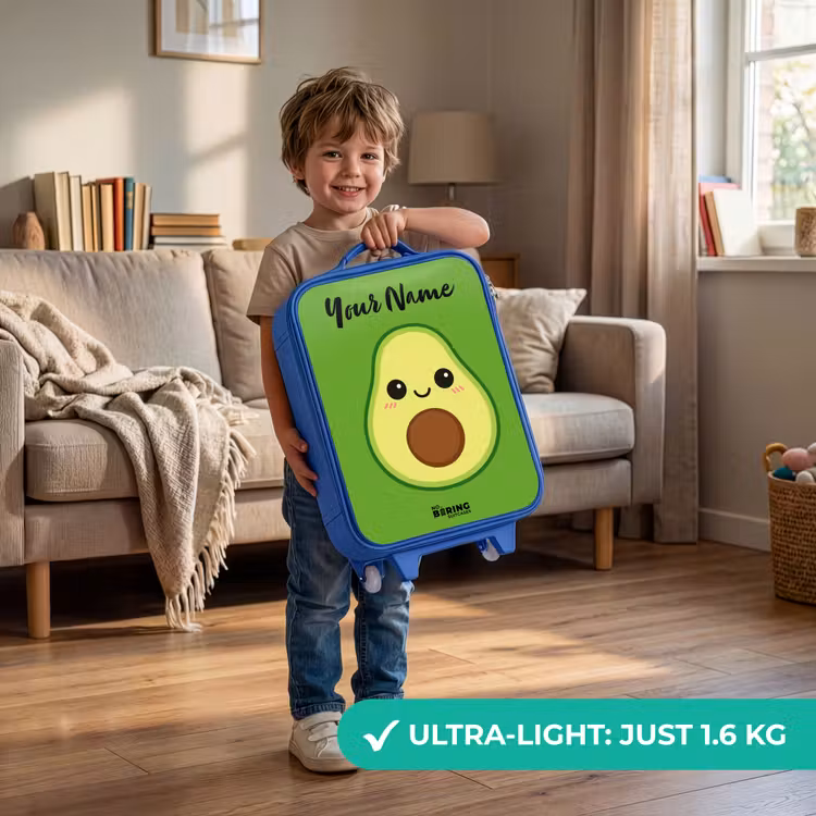 Kawai - Avocado - Groen Kinderkoffer - Blauw klein -sfeer2_EN