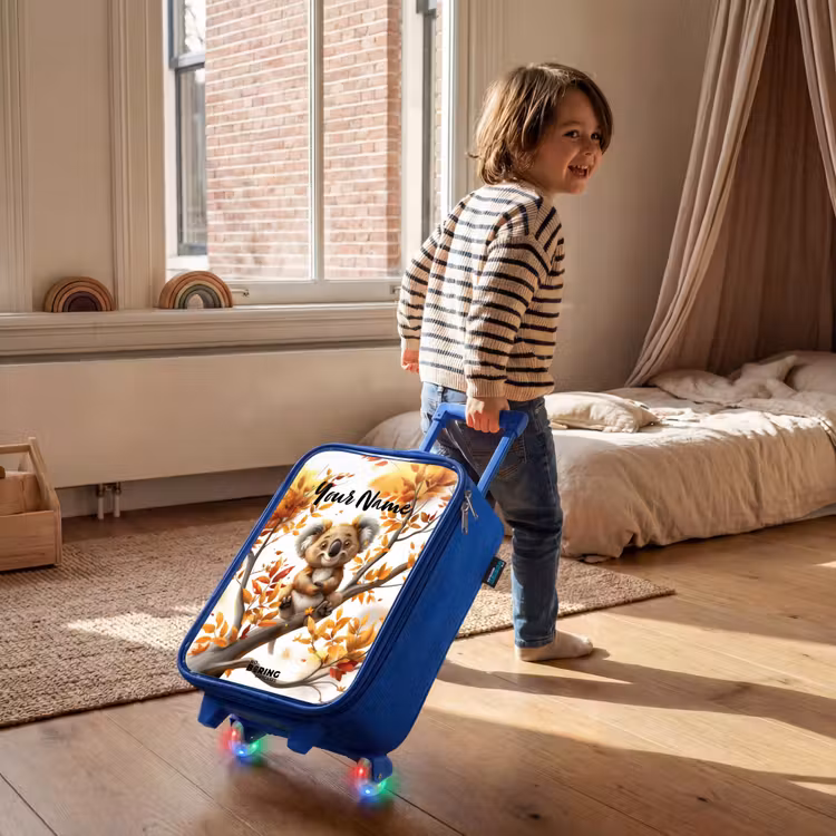 Kenny koala Kinderkoffer - Blauw klein -sfeer1