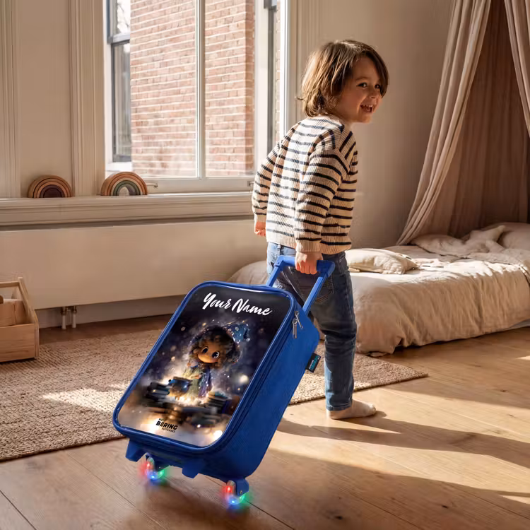 Magische Nacht vol Toverkunst Kinderkoffer - Blauw klein -sfeer1