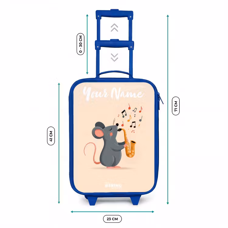 Muis - Saxofoon - Muziek Kinderkoffer - Blauw klein -productfoto_formaten