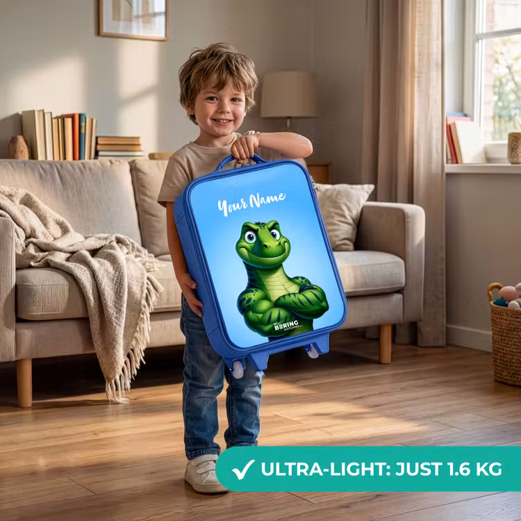 Spierbundelsaurus Kinderkoffer - Blauw klein -sfeer2_EN