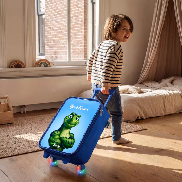 Spierbundelsaurus Kinderkoffer - Blauw klein -sfeer1