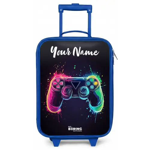 Neon - Controller - Verfspatten - Game Kinderkoffer - Blauw klein -zz3dotto