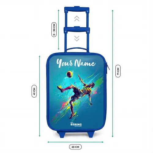 Neon - Voetbal - Schop - Kleurrijk Kinderkoffer - Blauw klein -productfoto_formaten
