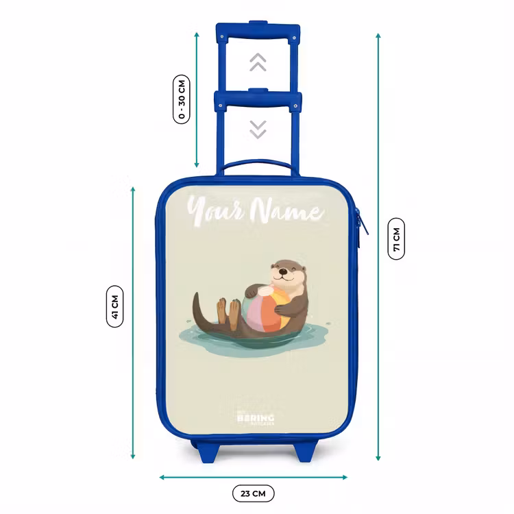 Otter - Strandbal - Water Kinderkoffer - Blauw klein -productfoto_formaten