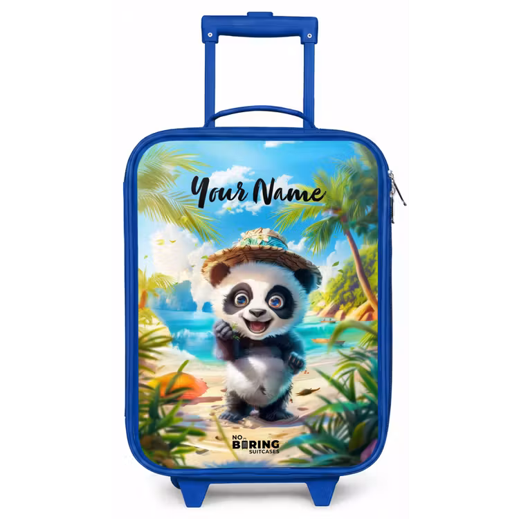 Pablo panda Kinderkoffer - Blauw klein -zz3dotto