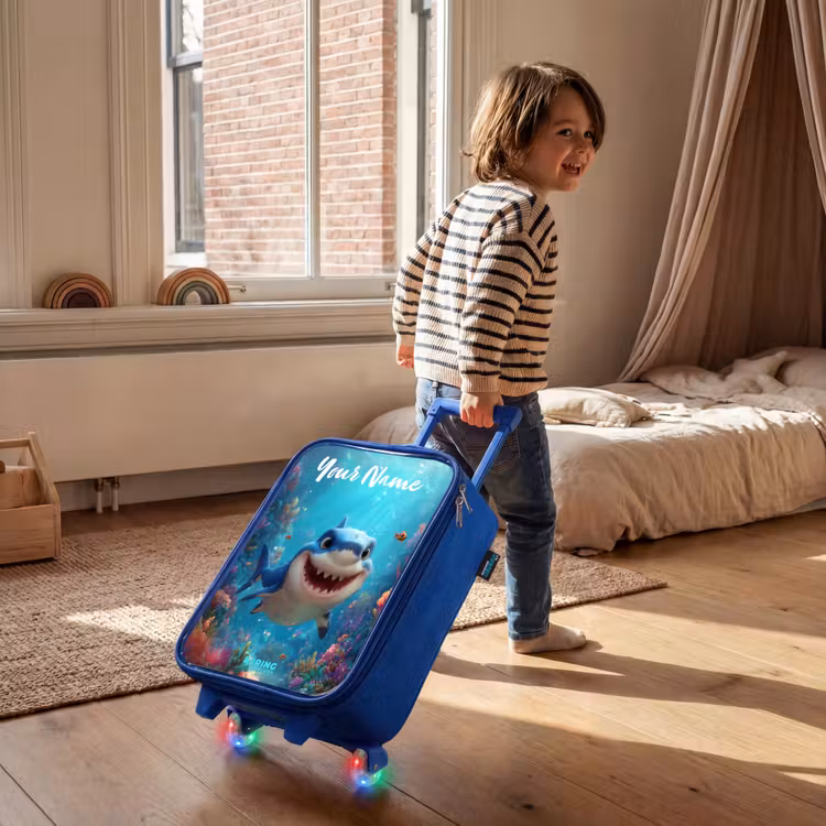 Rif - Koraal - Haai - Dier Kinderkoffer - Blauw klein -sfeer1