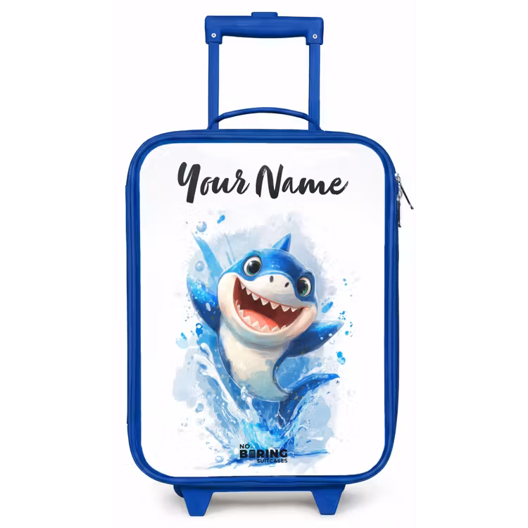Haai - Tanden - Water Kinderkoffer - Blauw klein -zz3dotto