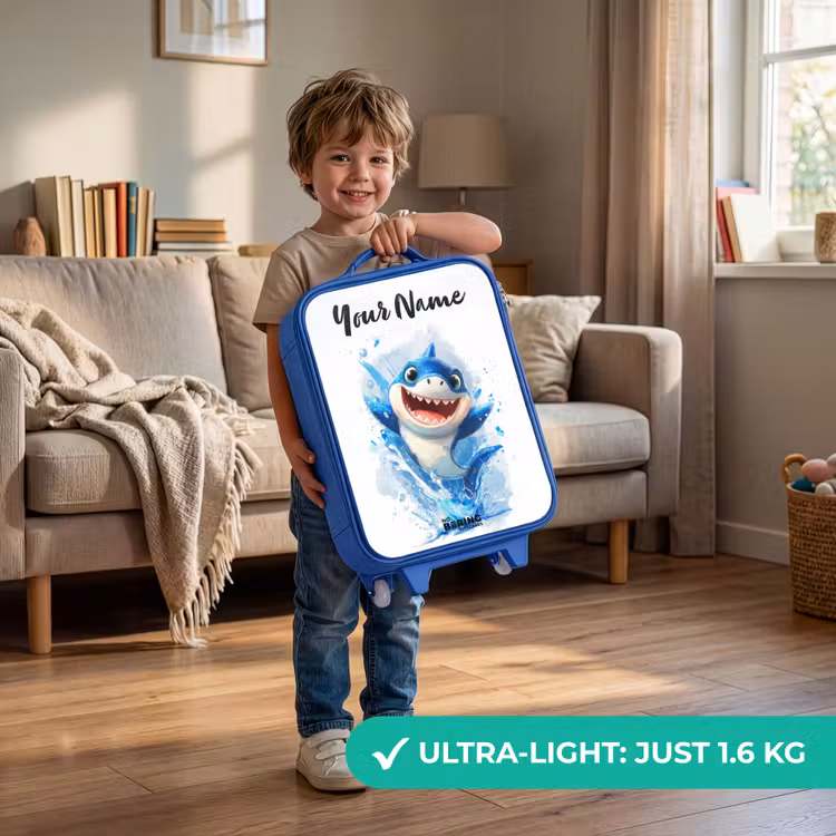 Haai - Tanden - Water Kinderkoffer - Blauw klein -sfeer2_EN