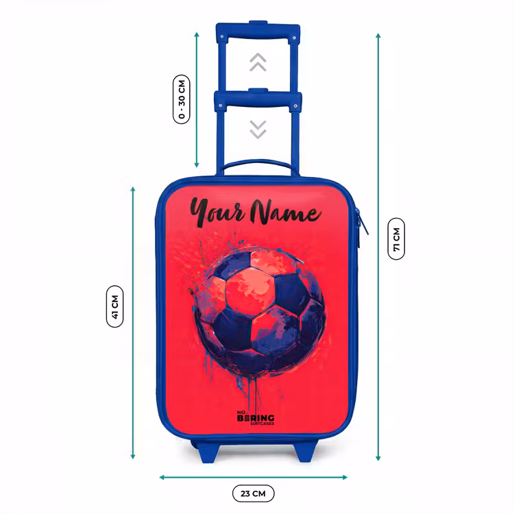 Voetbalvibes - Verf - Blauw - Rood Kinderkoffer - Blauw klein -productfoto_formaten