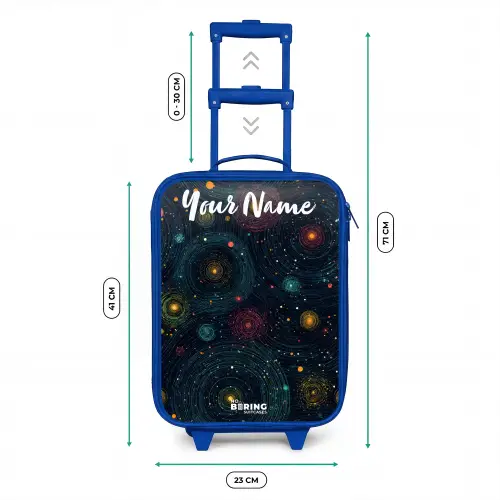 Sterren - Planeten - Kleurrijk Kinderkoffer - Blauw klein -productfoto_formaten