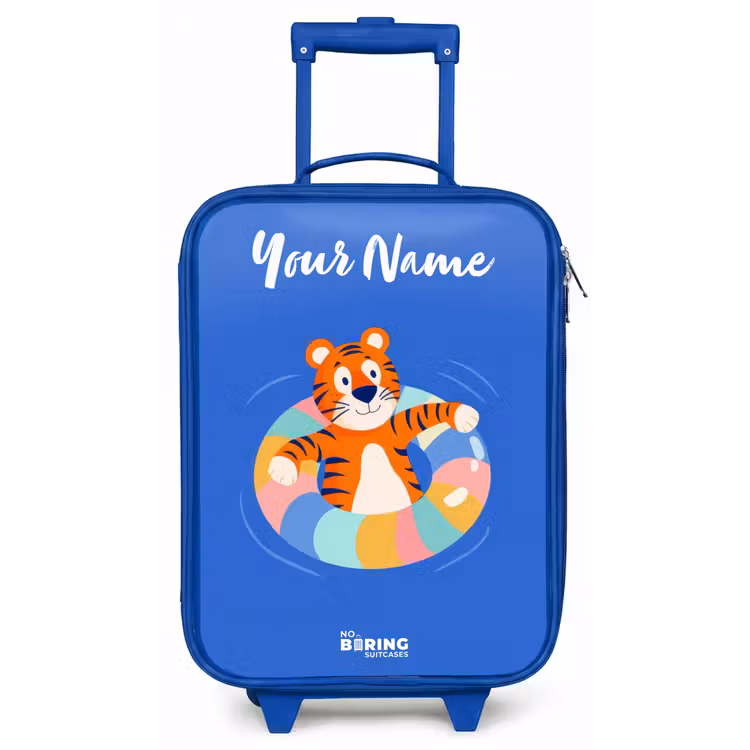 Tijger - Zwemband - Water Kinderkoffer - Blauw klein -zz3dotto