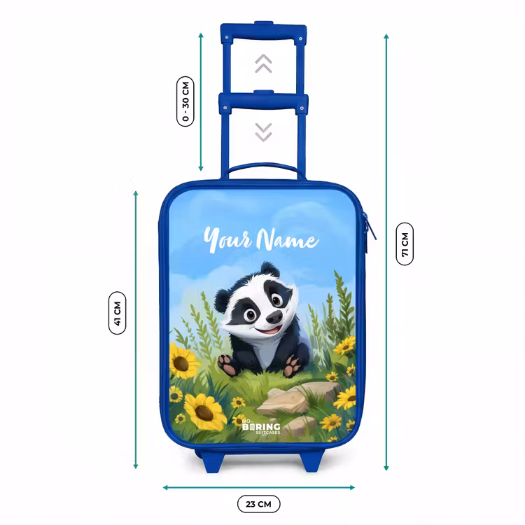 Willem wasbeer Kinderkoffer - Blauw klein -productfoto_formaten