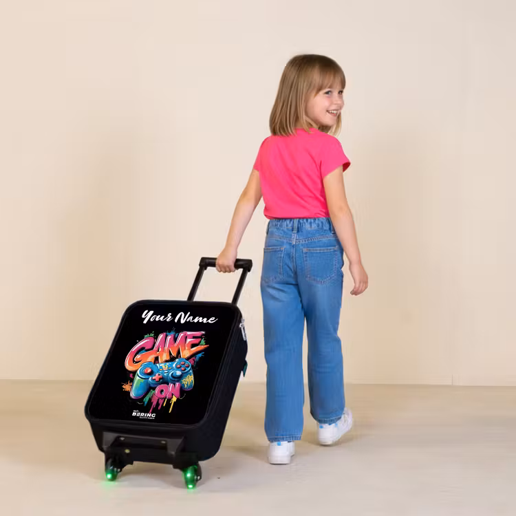 Controller - Game - Graffiti - Tekst Kinderkoffer - Zwart klein -sfeer1