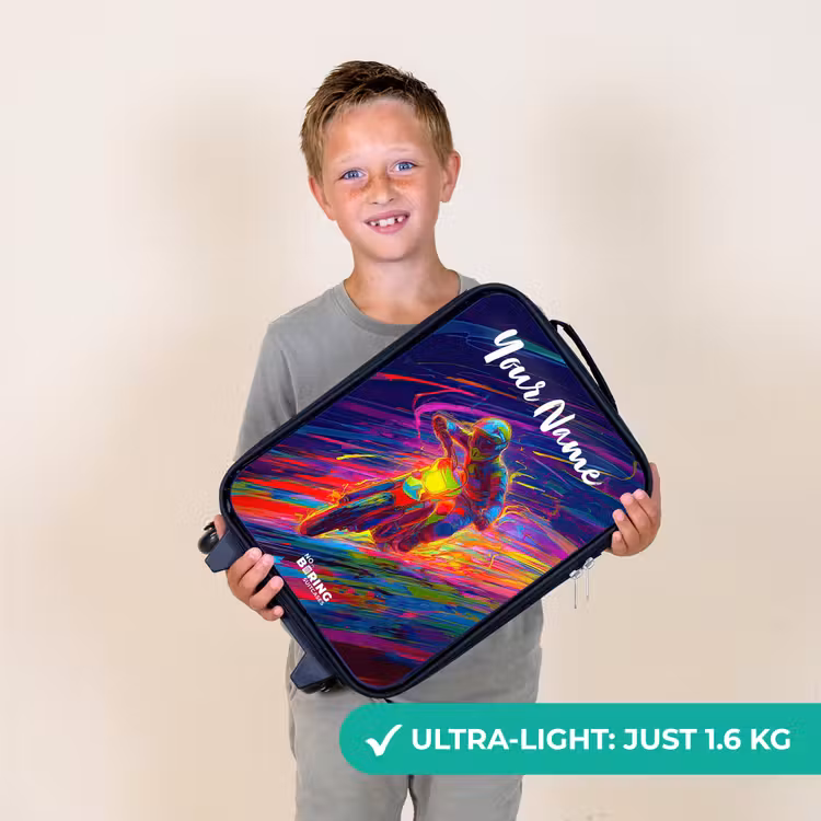 Crossmotor - Neonkleuren - Lijnen - Helm Kinderkoffer - Zwart klein -sfeer4_UK