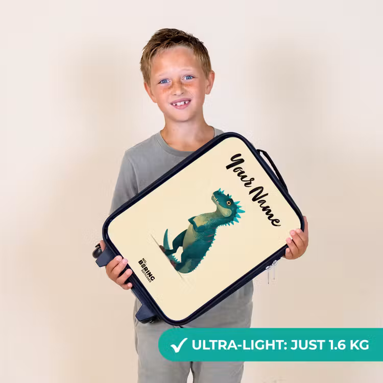 Dino - Dier - Blauw - Groen Kinderkoffer - Zwart klein -sfeer4_UK