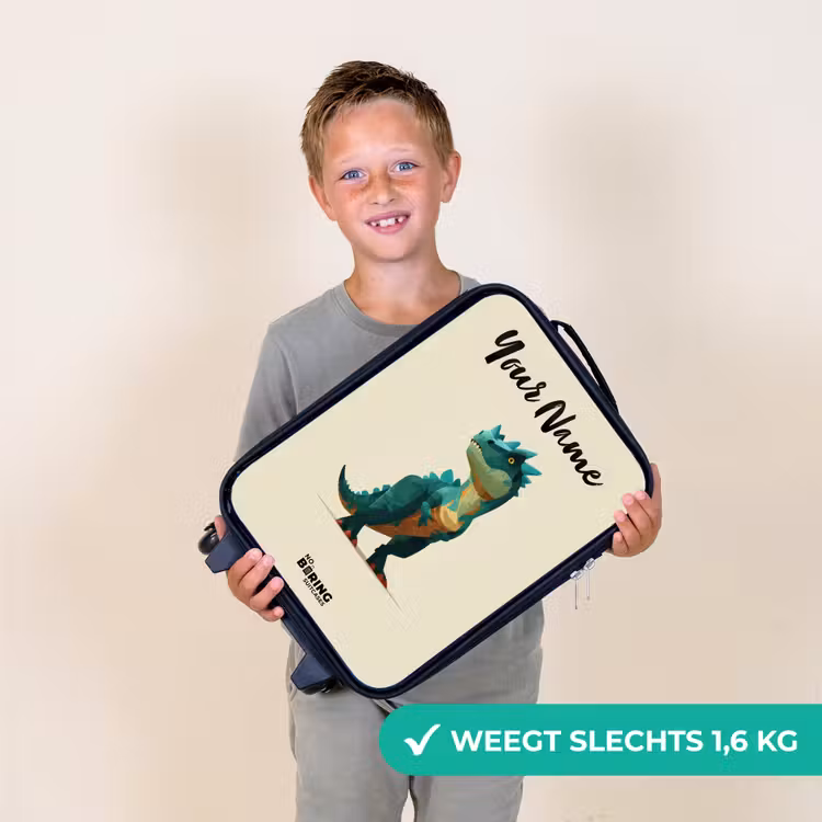 Dino - Dier - Groen Kinderkoffer - Zwart klein -sfeer4_NL