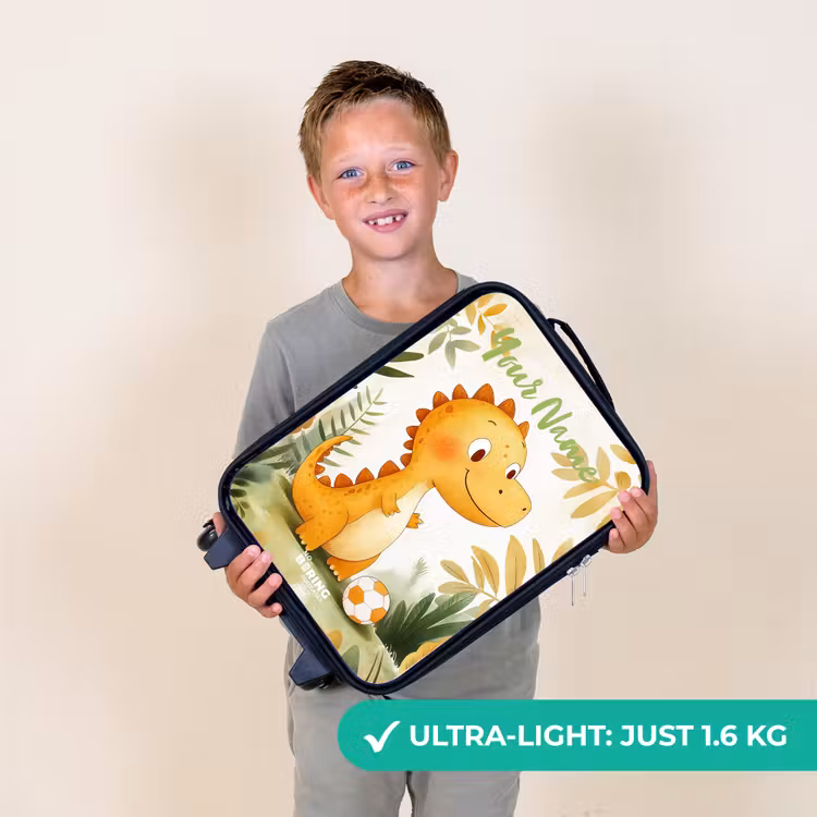 Dino - Voetbal - Oranje Kinderkoffer - Zwart klein -sfeer4_UK