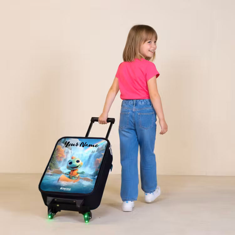 Dino - Natuur - Waterval Kinderkoffer - Zwart klein -sfeer1