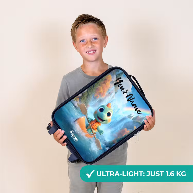 Dino - Natuur - Waterval Kinderkoffer - Zwart klein -sfeer4_UK