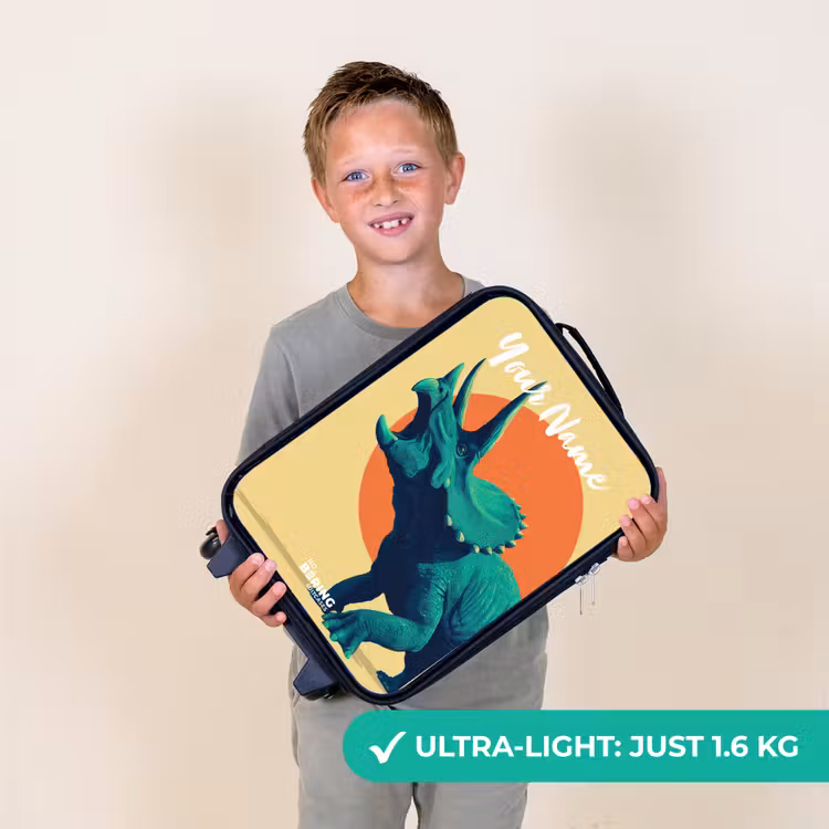 Dino - Triceratops  - Dier Kinderkoffer - Zwart klein -sfeer4_UK