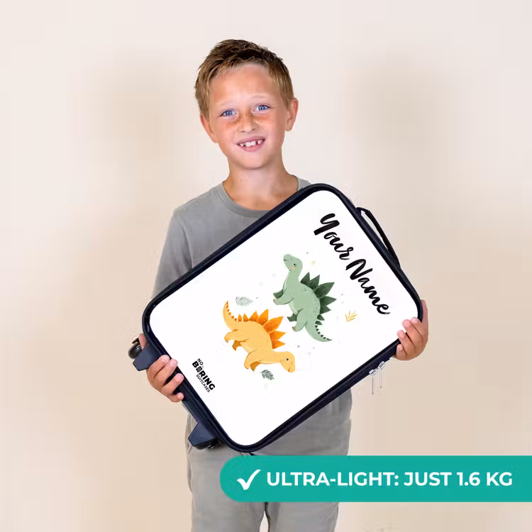 Dinos - Dieren - Groen - Oranje Kinderkoffer - Zwart klein -sfeer4_UK