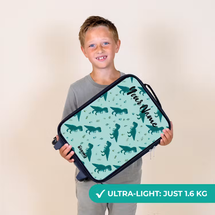 Dinos - Patroon - Groen Kinderkoffer - Zwart klein -sfeer4_UK