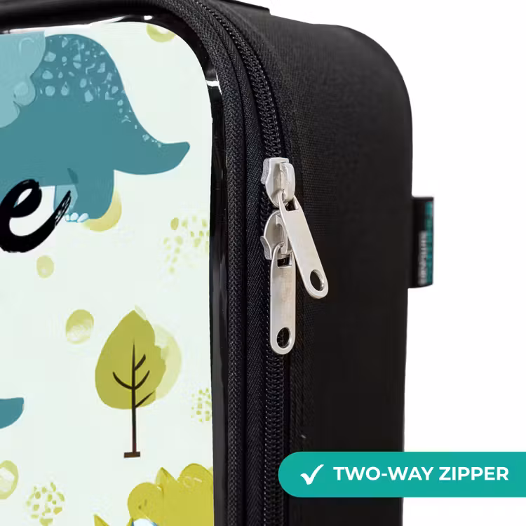 Dinos - Patroon - Natuur Kinderkoffer - Zwart klein -rits_UK