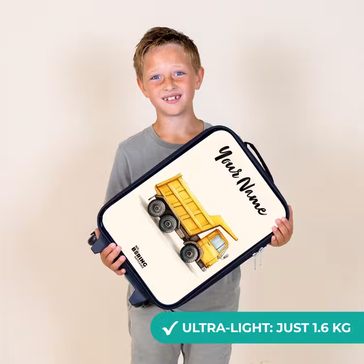 Kiepwagen - Getekend - Geel Kinderkoffer - Zwart klein -sfeer4_UK