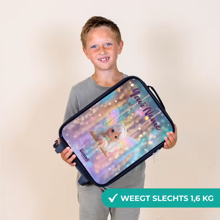 Fee - Elf - Regenboog Kinderkoffer - Zwart klein -sfeer4_NL