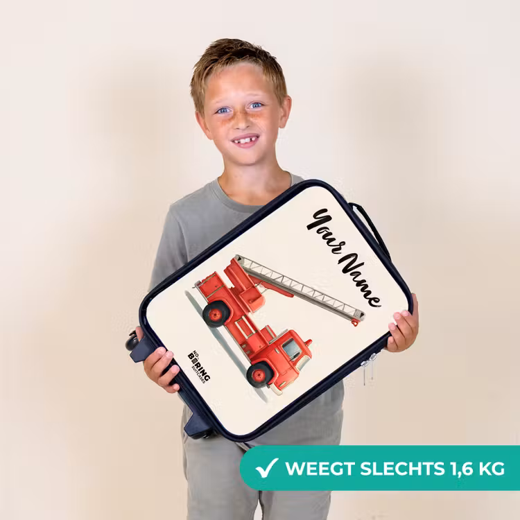 Brandweerwagen - Getekend - Rood Kinderkoffer - Zwart klein -sfeer4_NL