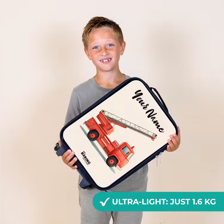 Brandweerwagen - Getekend - Rood Kinderkoffer - Zwart klein -sfeer4_UK