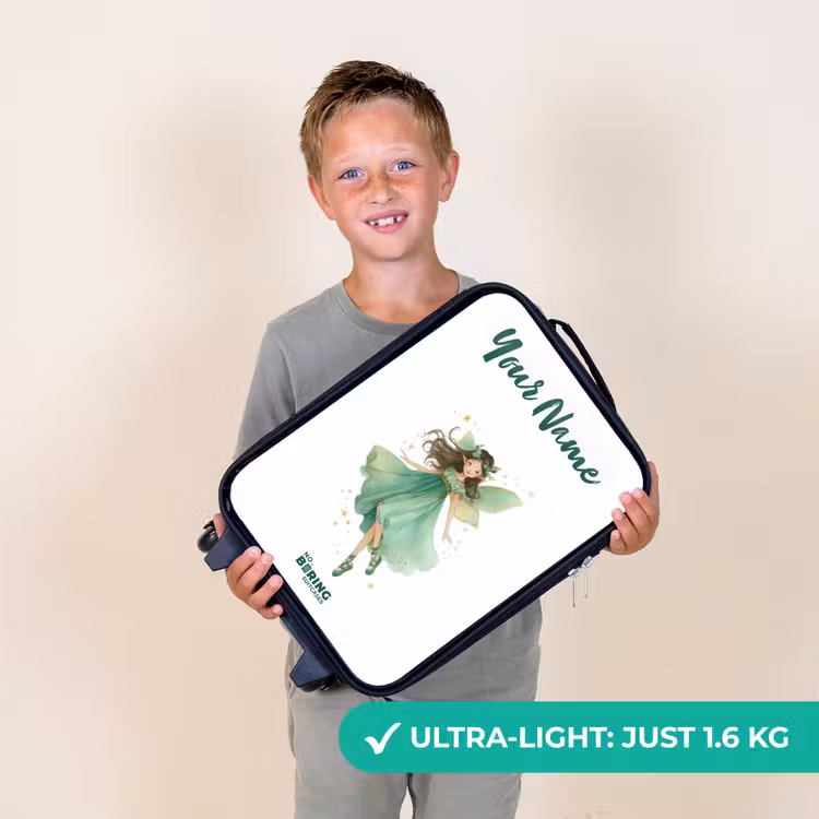 Zwevende groene elf Kinderkoffer - Zwart klein -sfeer4_UK