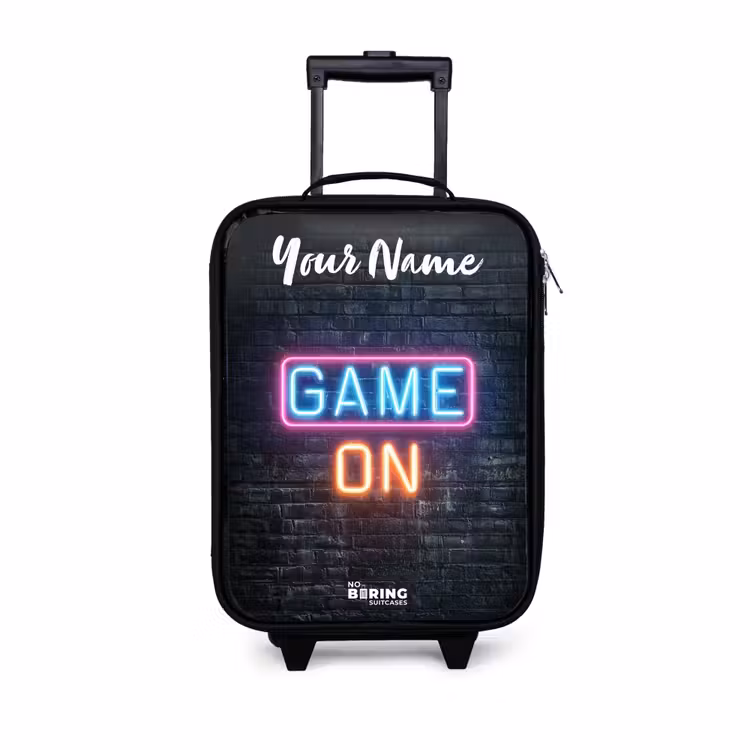 Game - Neon - Muur Kinderkoffer - Zwart klein -3d