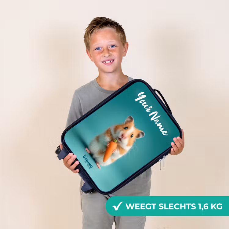 Hamster - Wortel - Dier Kinderkoffer - Zwart klein -sfeer4_NL