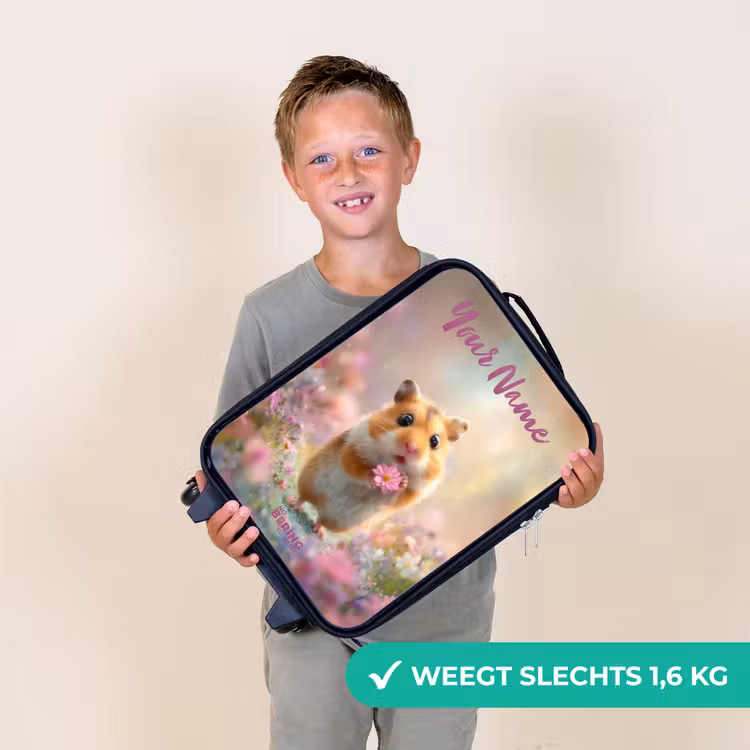 Hamster - Bloem - Natuur - Dier Kinderkoffer - Zwart klein -sfeer4_NL