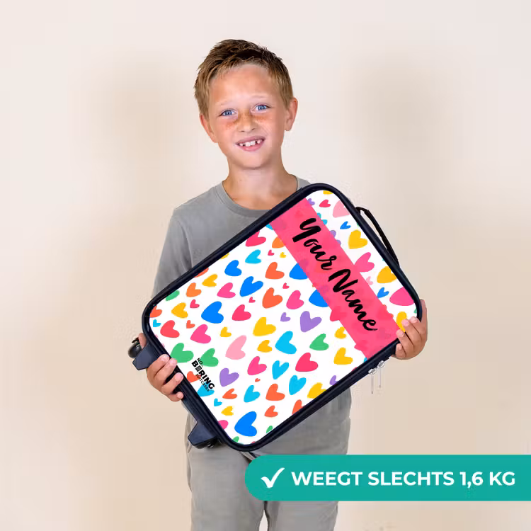 Hartjes - Kleurrijk - Patroon Kinderkoffer - Zwart klein -sfeer4_NL