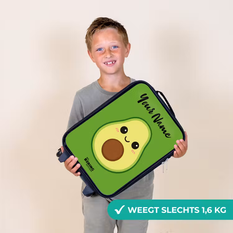 Kawai - Avocado - Groen Kinderkoffer - Zwart klein -sfeer4_NL